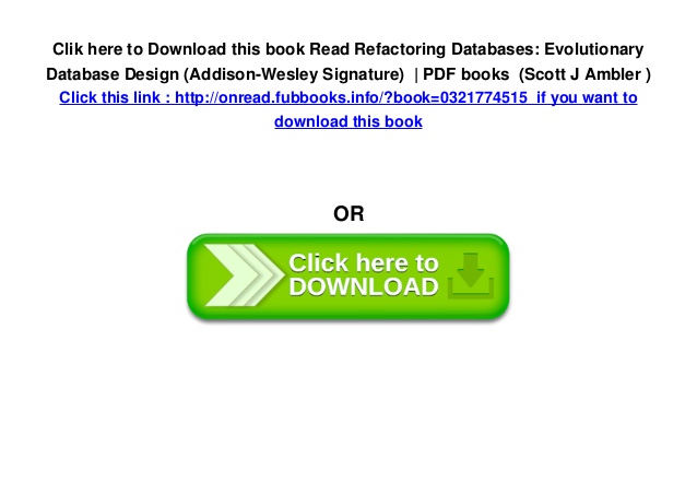 Refactoring databases pdf file